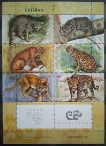 2001 Argentina, Wild Cats, Felines, MNH, ME 10.2- - Picture 1 of 1