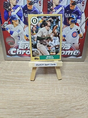 2022 Topps Series 1 Matt Olson 1987 #T87-25 - Image 1 of 2