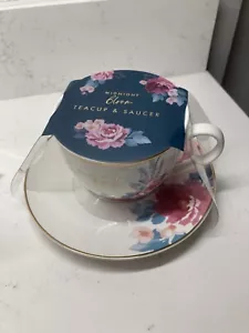 Midnight Bloom Tea Cup And Saucer - Picture 1 of 4