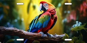 Macaw Parrot License Plate Personalized Custom Add your own Text - Picture 1 of 7