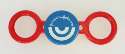 Винтажная развивающая сенсорная детская игрушка Johnson & Johnson Yo-Yo погремушка - Изображение 1 из 4