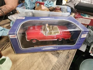 anson classic 1/18 diecast Mercedes Red Convertable - Picture 1 of 5