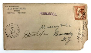 Publicidad Cubierta Postal A E Bonneville Farmacia de Drogas Medford Wisconsin 1885 - Imagen 1 de 3