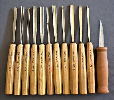 Pfeil 12 Swiss Made Wood Carving Tools Chisels Gouges Set & Frost's Mora Knife  • 332.16€