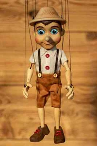 Marionette Pinocchio - Handgefertigte Originalpuppe - Bild 1 von 11