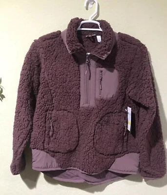 Zella искусственного стриженный мех пуловер шерпа Hi Lo свитер фиолетовый лиловый размер M новый с Ярлыками R3 - Изображение 1 из 4