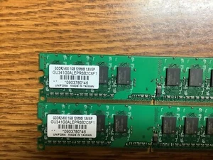 Two Desktop RAM GDDR2-800 1GB 128MX8 1.8V EP DIMM - Picture 1 of 2