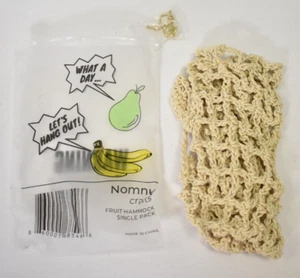 Hanging Fruit Hammock Under Cabinet Macrame Handwoven Cotton Basket Storage - Picture 1 of 6