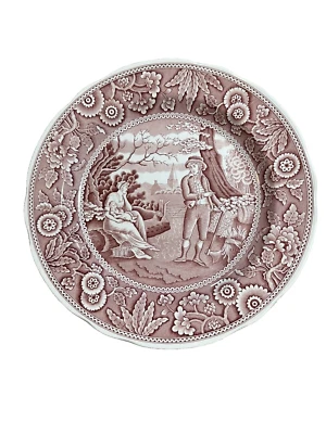 Spode Archive Collection Vintage Red Woodman Dinner Plate Displayed Only 10.5" - Image 1 of 4
