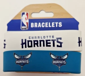 Charlotte Hornets NBA Fan Bracelet Set of 2 - Picture 1 of 2