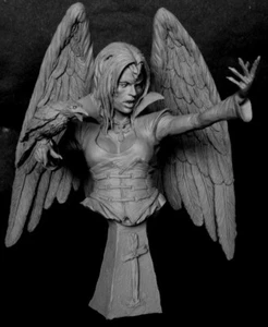 SK Mins 'On Raven Wings' Fantasy Vampire 1/9th Unpainted bust kit CARL REID - Picture 1 of 4