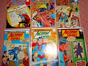 ACTION COMICS LOT(6) AVE VG-FN CURT SWAN 1963-1977 - Picture 1 of 3