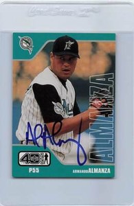 2002 Topps 40 Man #795 Armando Almanza Marlins Signed Auto *G8792