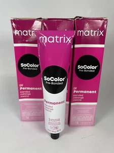 LOT OF 3 MATRIX SOCOLOR PRE-BONDED PERMANENT BLENDED CREAM 6W LIGHT BROWN WARM - Picture 1 of 11