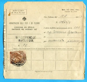 SIRACUSANA - 1957 £.100 FORMATO GRANDE ISOLATO su AMMENDA PT (238564) - Imagen 1 de 2