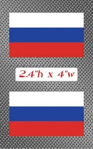 2x Russia Flag 4" Stickers Die Cut Decal graphic Russian Federation RU - Bild 1 von 1