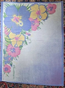 Schöne Martinique Wrap von Jacques Rollet große Blumen Sarong Sommer Pareo - Bild 1 von 3