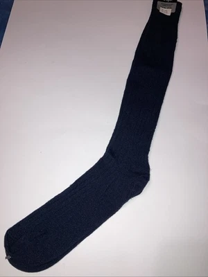 Calcetines de vestir vintage de lana merino para hombre SOBRE LA PANTORRILLA, AZUL MARINO, talla 10-13 EE. UU. Foto 1 de 3