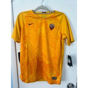 Nike Jersey Youth XL A.S. Roma Soccer 2018 Yellow Dri-Fit MLS NWT - Picture 1 of 8
