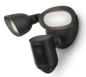 NEU! Ring-Floodlight Cam Wired Pro Outdoor WLAN 1080p Überwachungskamera - Schwarz - Bild 1 von 7