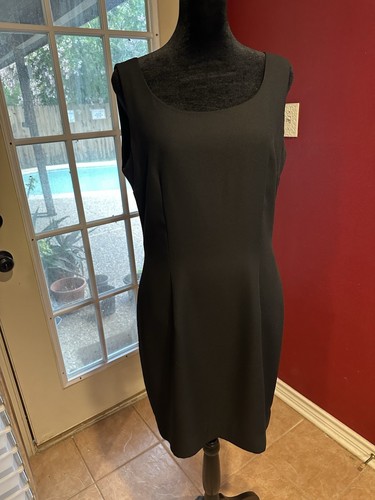 VETEMENTS Abito tubino nero Ann Taylor taglia 8 classico senza maniche schiena a V LBD