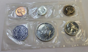 1964 Philadelphia Proof Set 5 Münzen mit OVP und COA SILBER~ - Bild 1 von 5