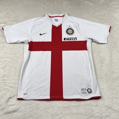Camiseta masculina Inter Milan grande Nike 2007-08 Away 100º centenário autêntica FitDry - Imagem 1 de 4