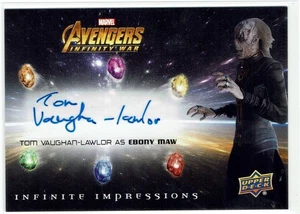 Avengers Infinity War 2018 Marvel Auto Autograph II-EM Tom Vaughan-Lawlor Ebony - Picture 1 of 4