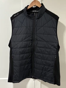 Ralph Lauren RLX Polo Golf Wool Puffer Vest Full Zip Black Men’s XL NWT - Picture 1 of 8