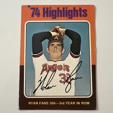 NOLAN RYAN Highlights 1975 Topps Baseball # 5 California Angels Ex Plus 