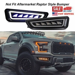 Luz antiniebla LED de 2 piezas con luz de señal de giro DRL para Ford F150 Raptor 2017-2021 - Imagen 1 de 7