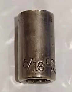 CRAFTSMAN TOOLS G2 43603, 1/4 DRIVE, 5/16" SOCKET, SHALLOW, 12 POINT *USA MADE* - Bild 1 von 6