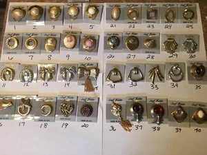 Vintage Scarf Holder Clip, Gold Silver Many Options Bow, Hands, Circle, Knocker - Picture 1 of 11