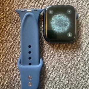 APPLE WATCH Series 6 44mm Aluminum & Ceramic Case Blue Band - Worn Once/Band New - Zdjęcie 1 z 8