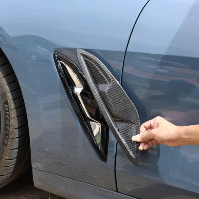 Real Carbon Fiber Side Fender Vent Cover Trim Set Fits BMW 840i M850i 2019-2022 - Image 1 of 4