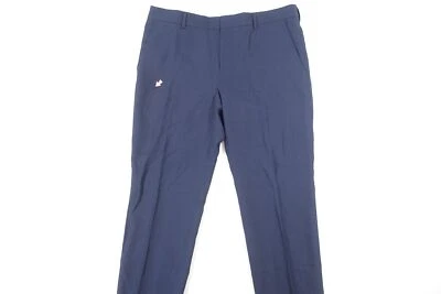 PANTALONES PLANOS TALLADOS AZUL MARINO OSCURO MEZCLA LANA PANTALONES HOMBRE DEFECTO Foto 1 de 4