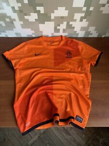 Holland Knvb 2012 Home Kit Match Worn Jersey T Shirt