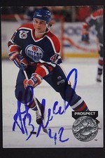Josef Beranek Oilers Autograph 1992 Pro Set Prospect #255 Hockey Card JSA 16H