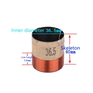 1pcs 36.5mm 8ohm 8Ω Black Aluminum Skeleton Bass Voice Coil Speaker Accessories - Picture 1 of 3