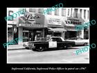 Old Large Historic Photo Of Inglewood California The Polce Patrol Car C1967