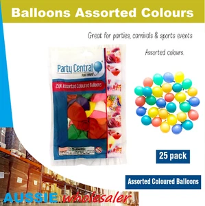 Au Assorted Colours Balloon Latex Balloons Large Circular Birthday Wedding Party - Picture 1 of 6