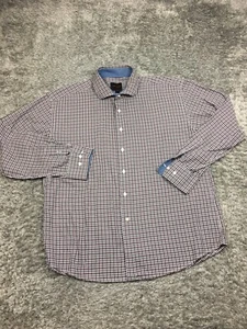 Linea Uomo Button Up Shirt Mens Size XXL Red Green Long Sleeve Plaid - Picture 1 of 11