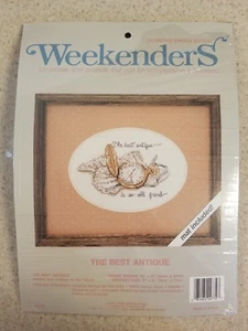 Weekenders Counted Cross Stitch Kit The Best Antique Old Friend Mat Included - Picture 1 of 4