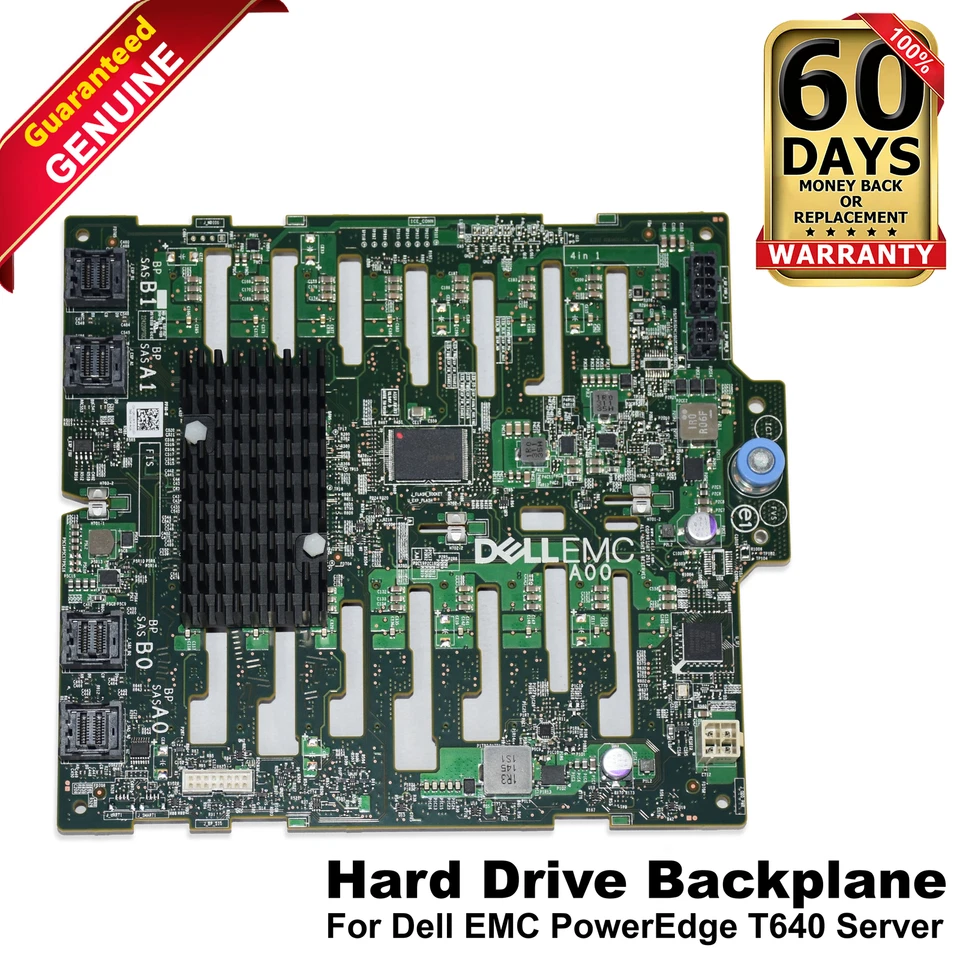Dell EMC PowerEdge T640 16-Bays x 2.5-inch SFF HDD Hard Drive Backplane RVJR7 - Image 1 of 4