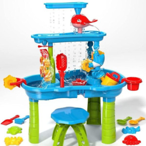 Kids Toys Sand Water Table For Toddlers, 3-Tier Sand And Water Play Table Toys