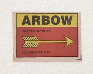 Vintage Original Arbow Safety Matches Lables Collections - Imagen 1 de 4