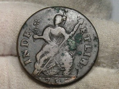 1785 Connecticut Colonial Copper Mailed Bust Right Miller 3.1-L R4 #88 - Image 1 of 4