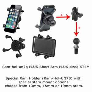 RAM X-GRIP UN7B STEM MOUNT KIT - 13mm stem superb solution for mounting phone - Picture 1 of 1