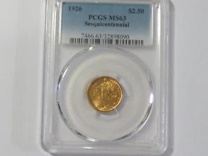 1926 Sesquicentennial of American Independence $2.50 Gold Commem PCGS MS 63 - Picture 1 of 3
