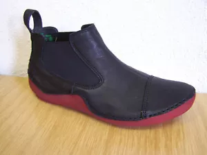 Think! Slipper Modell Kapsl schwarz kombi Gummizug rote Sohle & THINK Papiertüte - Picture 1 of 4
